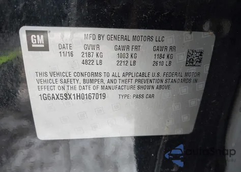 2017 Cadillac Cts Luxury from USA, damaged, VIN 1G6AX5SX1H0167019